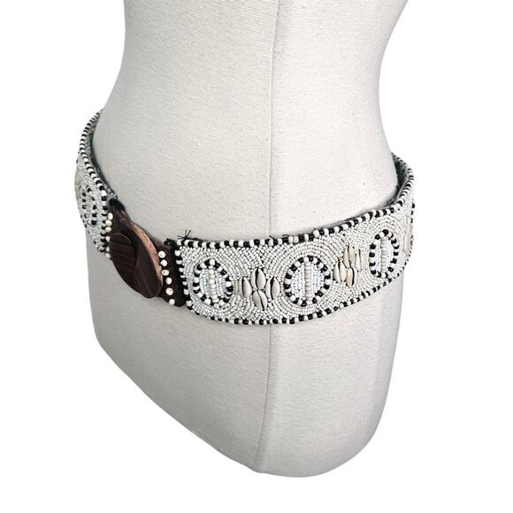 Cocobelle x Anthropologie Timor Komodo Beaded Belt - 29.5” x 2.25” - One Size - Picture 4 of 9
